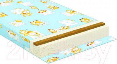 Матрас в кроватку Баюшка Холкон/кокос 10x60x120 / ХК10