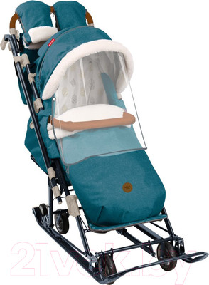 Санки-коляска Ника Детям / НД7-8К/3 (синий меланж)