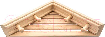 Вешалка-полка для бани СаунаКомплект Угловая с вешалкой М-46