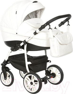 Детская универсальная коляска INDIGO Special 2 в 1 (Is 01, белая кожа)