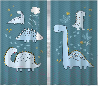 Комплект штор Этель Dinoparty 4562426 (145x260, 2шт)