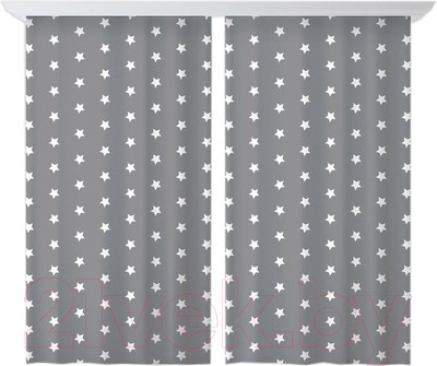 Комплект штор Этель Grey Stars 5181444 (145x260, 2шт)