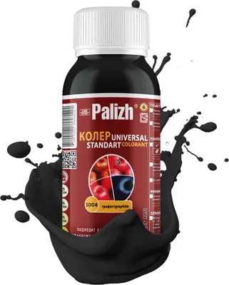 Колеровочная паста Palizh Standart №1004 универсальная (140г, графит)