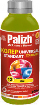 Колеровочная паста Palizh Standart №12 универсальная (160г, хаки)