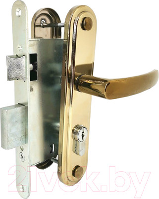 Замок врезной Омега ЗВ7.02 (золото)