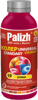 Колеровочная паста Palizh Standart №19 универсальная (140г, розовый)