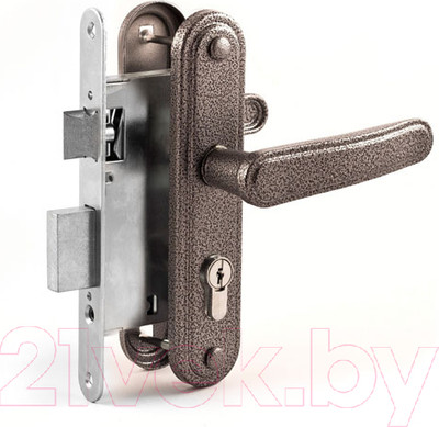 Замок врезной Омега ЗВ7.03 (серебристый)