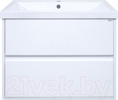 Тумба под умывальник Misty Алиса 58 / Э-Али01058-011П2Я (подвесная)