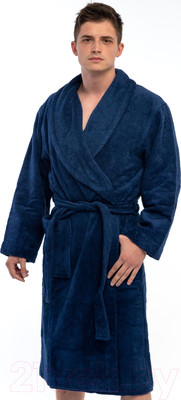 Халат Lilia Мужской махровый 13С-0544 (р-р 50/176, темно-синий)