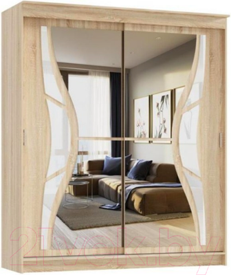 Шкаф-купе Памир Альянс Бабочка 2.0м (дуб сонома)