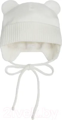 Шапочка для малышей Amarobaby Pure Love Bear / AB-OD21-PLB16/33-46 (молочный, р-р 46-48)