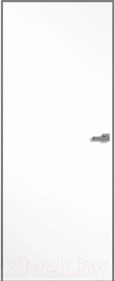 Дверь межкомнатная скрытая Velldoris Invisible с четвертью замок, вр. п/скр.НН-18 петли 80x200 левая (под покраску)