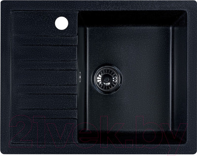Мойка кухонная БелЭворс Vega R (черный, без сифона)