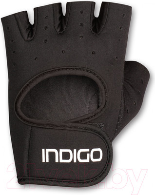 Перчатки для пауэрлифтинга Indigo Sport IN200 (M, черный)