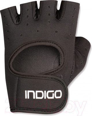 Перчатки для пауэрлифтинга Indigo Sport IN200 (L, черный)