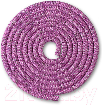 Скакалка для художественной гимнастики Indigo Sport Люрекс SM-122 (2.5м, сиреневый)