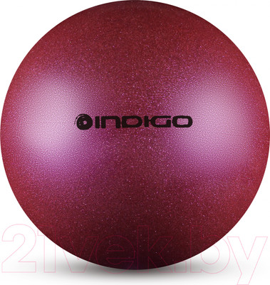 Мяч для художественной гимнастики Indigo Sport IN118 (фиолетовый с блестками)
