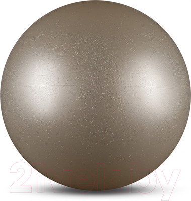 Мяч для художественной гимнастики No Brand Металлик AB2803B (белый с блестками)