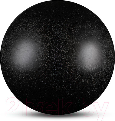 Мяч для художественной гимнастики No Brand Металлик AB2803B (черный с блестками)