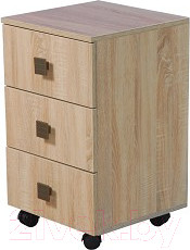 Тумба Мебель-КМК Лондон 3Я 0467.4 (дуб сонома/капучино)
