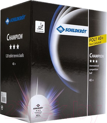 Набор мячей для настольного тенниса Donic Schildkrot Champion 3 / 608542 (120шт)