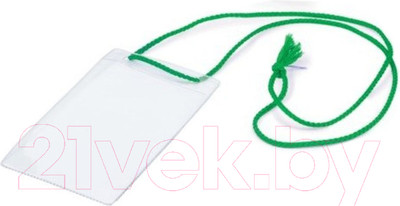 Бейдж DPS Вертикальный / 1427.В-108 (зеленый шнур)