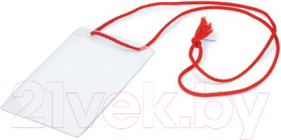 Бейдж DPS Вертикальный / 1427.В-102 (красный шнур)