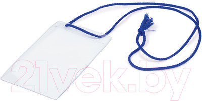 Бейдж DPS Вертикальный / 1427.В-101 (синий шнур)