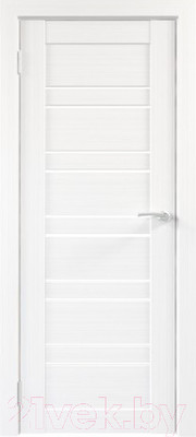 Дверь межкомнатная Юни Амати 25 80x200 (эшвайт/стекло белое)