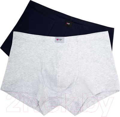 Комплект мужских трусов Mark Formelle 411122-2 (р-р 102-112, серый меланж 4306А/темно-синий)