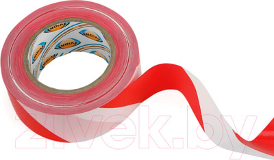 Лента сигнальная Aviora 50ммx200м (бело-красный)