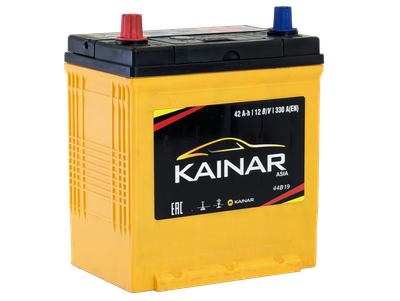 Автомобильный аккумулятор Kainar Asia 42 JL+ 350A / 037 26 46 03 0021 02 03 0 R (42 А/ч)