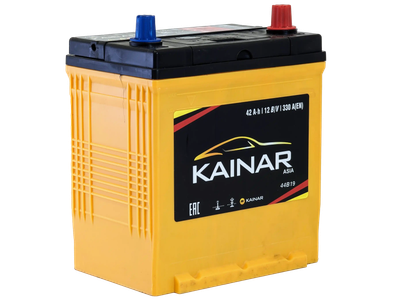 Автомобильный аккумулятор Kainar Asia 42 JR+ 350A / 037 26 46 03 0021 02 03 0 L (42 А/ч)