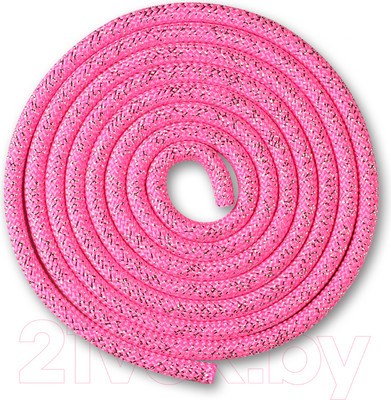 Скакалка для художественной гимнастики Indigo Sport Люрекс SM-122 (2.5м, розовый)