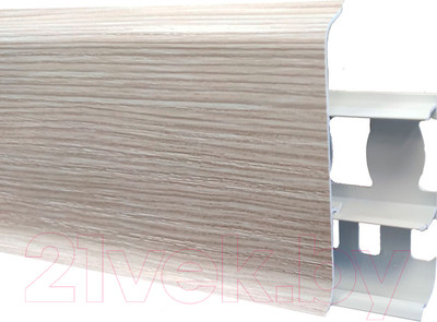 Плинтус Ideal Деконика 255 85мм (2.2м, ясень бьянко)
