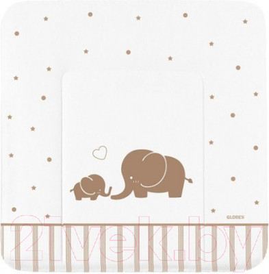 Пеленальный матрас GLOBEX Люкс Два слона / 4208