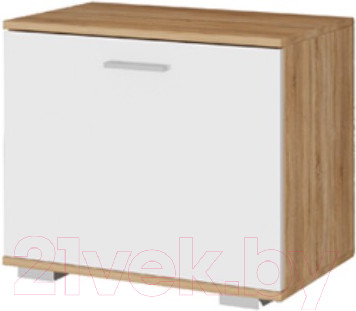 Тумба в прихожую Памир Италия О-600 (дуб сонома/белый глянец)