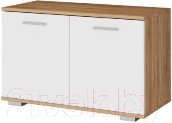 Тумба в прихожую Памир Италия О-800 (дуб сонома/белый глянец)