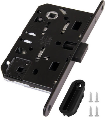 Защелка врезная с фиксацией AGB Polaris WC магнитная с ответной планкой (черный)