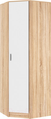 Шкаф Памир Беатрис угловой (дуб сонома/белый глянец)