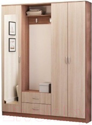 Секция в прихожую Памир ПВ-2 (ясень шимо темный/ясень шимо светлый)