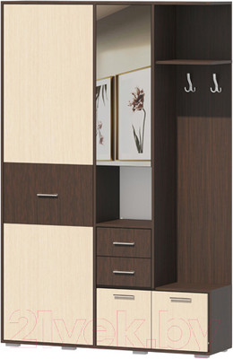 Секция в прихожую Памир ПВ-7 (венге/дуб белфорт)