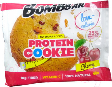 Протеиновое печенье Bombbar Вишня (12x40г)