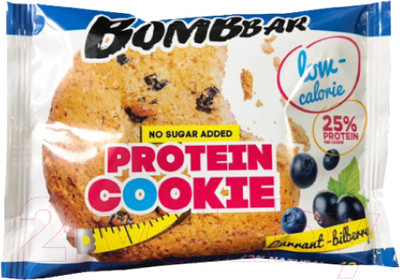 Протеиновое печенье Bombbar Смородина-черника (12x40г)