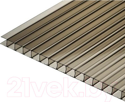 Сотовый поликарбонат TitanPlast 2100x3000x3.8мм (бронзовый)