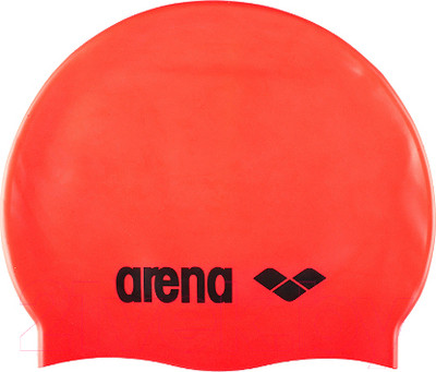 Шапочка для плавания ARENA Classic Silicone Cap / 91662 40 (Fluo red/Black)