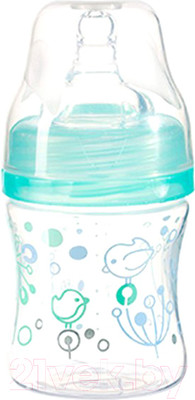 Бутылочка для кормления BabyOno Антиколиковая с широким горлышком / 402 (120мл, бирюзовый)