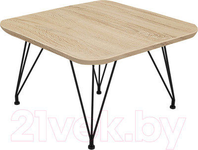 Журнальный столик Sheffilton SHT-TU29/H36/ЛДСП 60x60 (дуб сонома/черный муар)