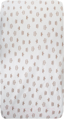 Простыня для малышей Amarobaby Короны / AMARO-5102-KB (кофе)