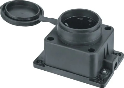 Розетка штепсельная Navigator 2P+PE 16А 220В / 61370 (черный)